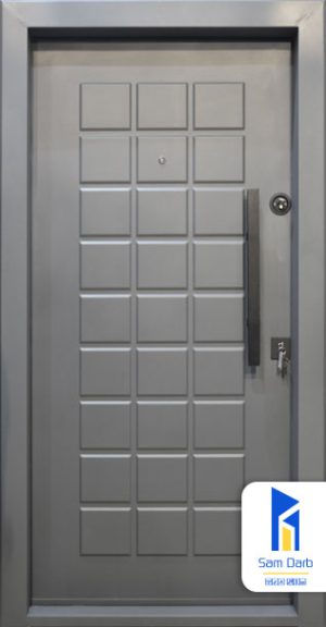درب ضد سرقت رویه فلز طوسی SD155