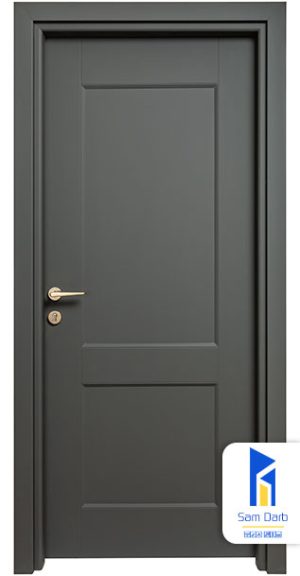 درب اتاق دو قاب رنگ طوسی PVC-KT706
