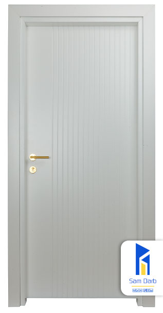 درب اتاق خواب سفید مینیمال PVC-C421