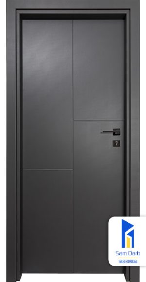 درب اتاق خواب مدرن رنگ ذغالی PVC-C419